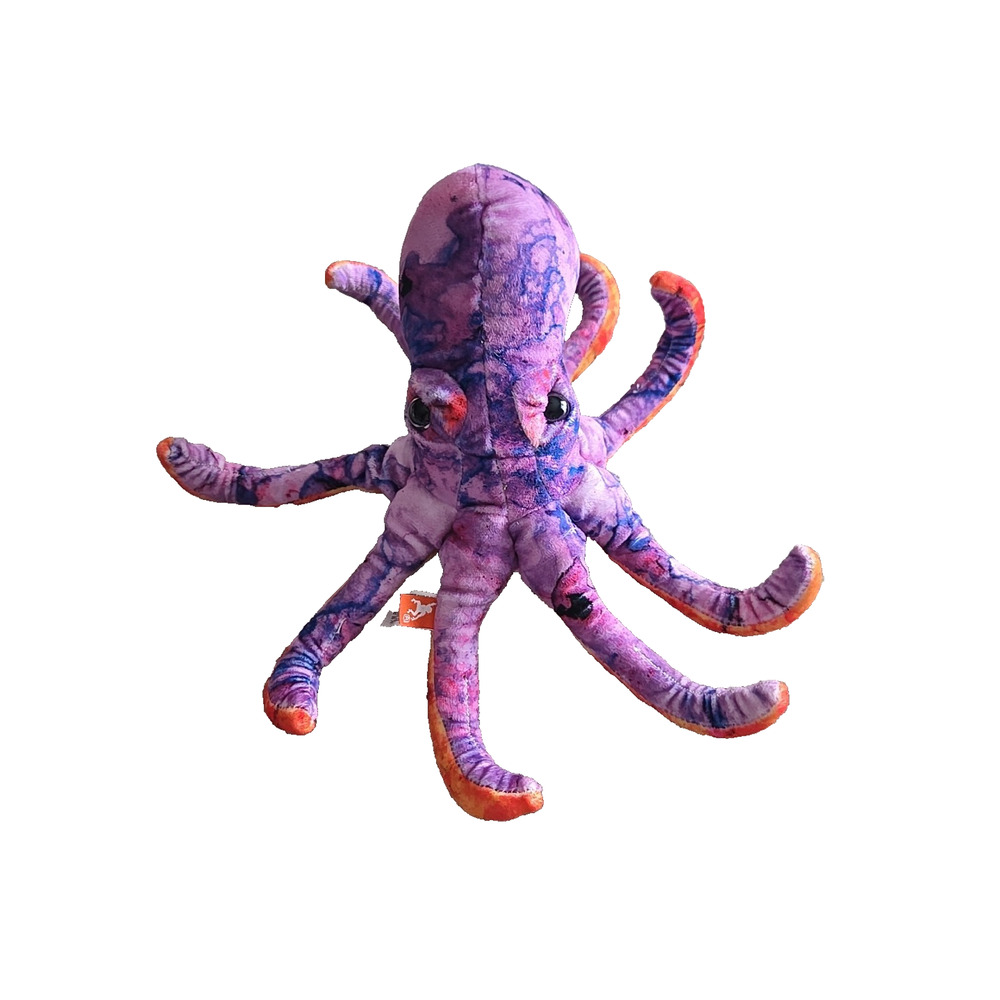 Wild Republic Mysteries of Atlantis Octopus Plush Stuffed Animal Purple 8 inch